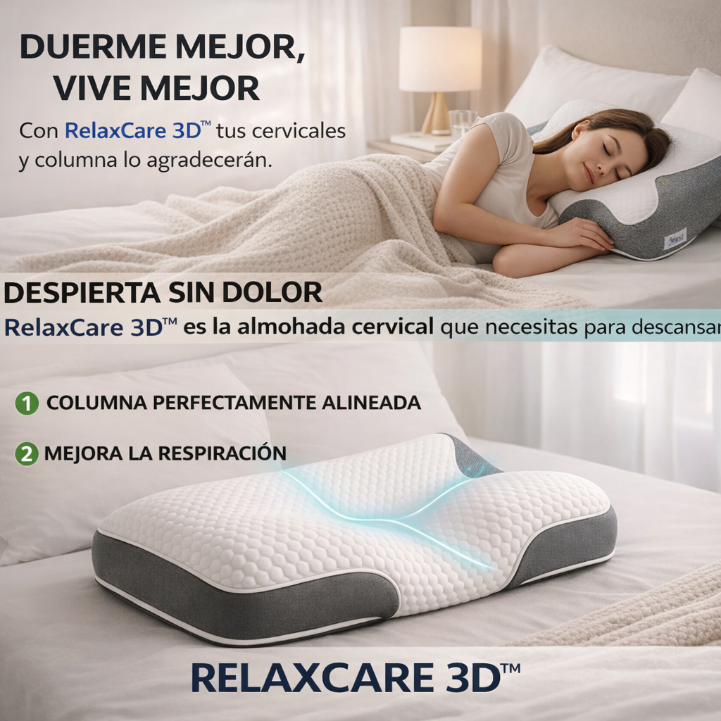 Di adiós a tu dolor de cuello con la almohada anti-estrés Relaxcare