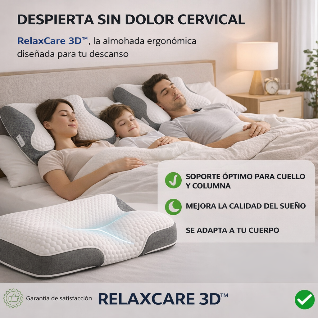 Di adiós a tu dolor de cuello con la almohada anti-estrés Relaxcare
