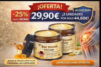 Calma tus articulaciones y huesos con la Crema Bee Venom